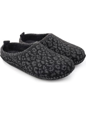 Gezer 15525 Kadın Keçe Kumaş Sessiz Taban Ev-Halı Terliği