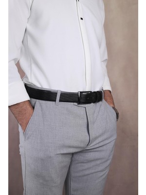 Papuç Sepeti 4399 Erkek Rugan Kumaş Kemeri