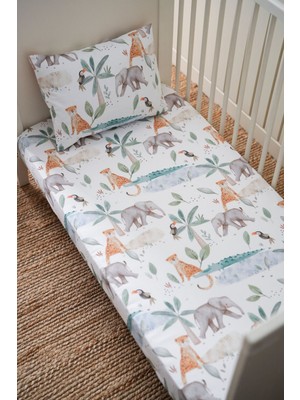 Collection Organik Bebek  Lastikli Çarşaf (90X190+20) Tropikal
