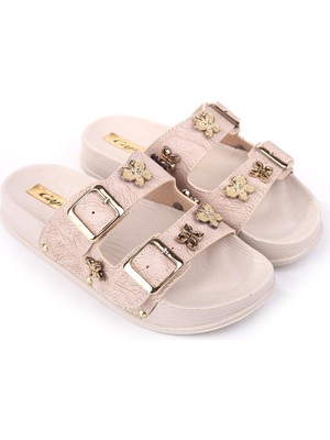 Papuç Sepeti 4744 Kadın Rahat Taban Ortopedik Günlük Tokalı Terlik