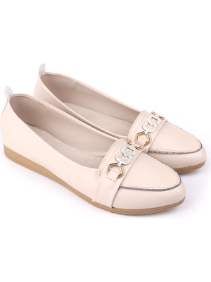 Papuç Sepeti 4717 Kadın Büyük Numara Rahat Taban Babet Ayakkabı