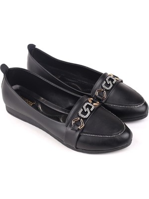 Papuç Sepeti 4717 Kadın Büyük Numara Rahat Taban Babet Ayakkabı