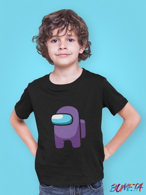 Bumeta Mini Imposter Mor Mürettebat Among Us Çocuk Tişört T-Shirt