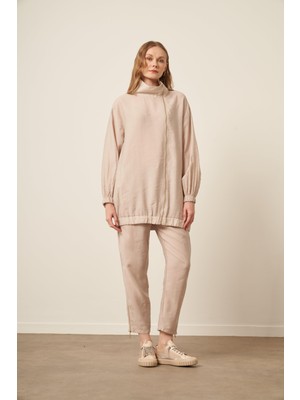 Garmi Kadın Modal Pantolonlu Takım Beige