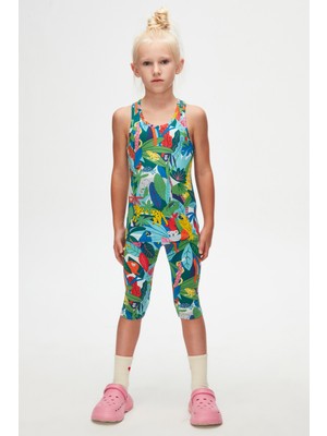 Tropical Zoo Kız Çocuk Desenli Kolsuz Tişört