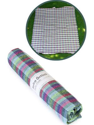 Kare Desen Piknik, Masa ve Sofra Örtüsü 140X140 cm - Açık Yeşil