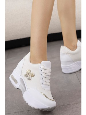 Mdl 1502 Gizli Topuklu Bağcıklı Spor Ayakkabı