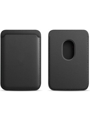 Iphone 16-16 Plus - 16 Pro - 16 Pro Max Uyumlu Birinci Sınıf Magsafe Cüzdan Magsafe Deri Kartlık
