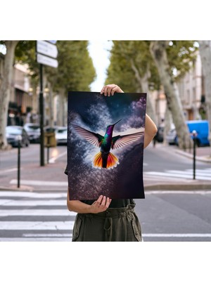 Çerçevesiz Poster Sinek Kuşu "coco"