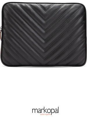 Morca Omuz Askılı Notebook Çanta 13"-14" V Model Deri Su Geçirmez Malzeme ile Şık Görünüm