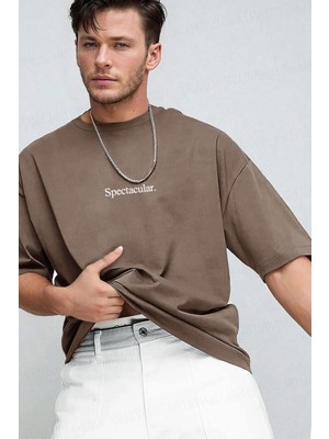 Teenage Millionaire Erkek Kahverengi Spectacular Oversize Salas T-Shirt