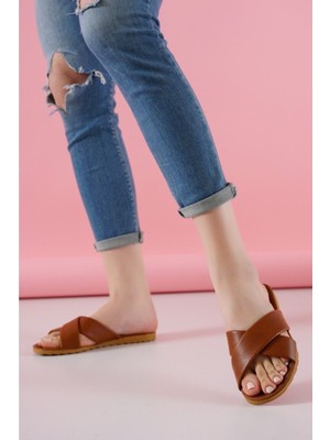 Slipcat Kadın Yazlık Çapraz Terlik Plaj Sokak Ev Terliği