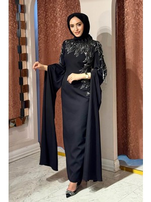 White Corner Abiye 2958 Siyah