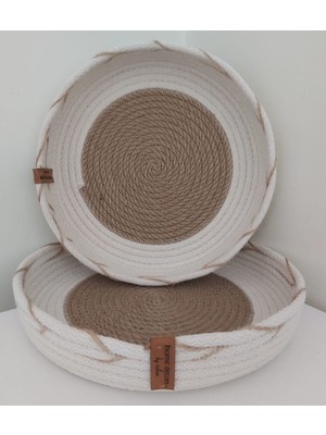 2'li Hasır Sepet Takımı, Şık ve Çok Amaçlı Organizer, Dekor ve Hediyelik