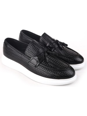 Papuç Sepeti 4703 Püsküllü Erkek Babet Ayakkabı