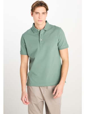 Lee Erkek Regular Fit Pamuklu Yeşil Polo Yaka T-Shirt - L2510551826