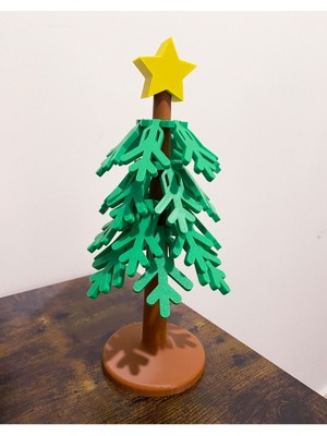 Öztürk Makine Yılbaşı Ağacı Dekor Bardak Altlığı Kadınlar İçin Yeşil Renkli Eğlenceli Tasarım