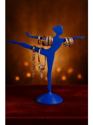 Dekoratif Balerin Tasarımlı Takı Standı, Düzenleyici, Yüzük/küpe/kolye/takı Askılığı - Sert Plastik