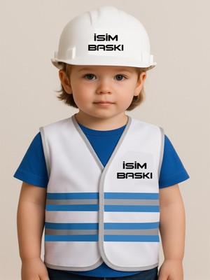 Essafe Çocuk Mühendis Yelek Seti ( İsim Baskılı )