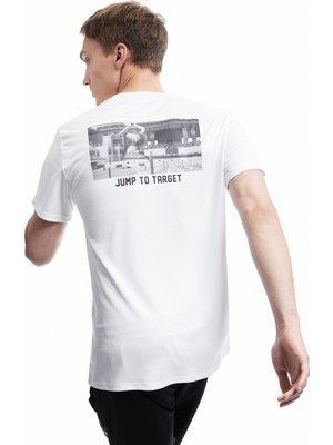 Koton Kısa Kollu Regular Fit Bisiklet Yaka Arkası Baskılı Spor Tişört