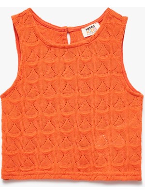 Koton Bisiklet Yaka Kolsuz Slim Fit Kroşe Atlet