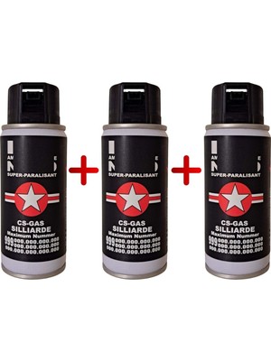 Nato Biber Gazı  Nato Cs-Gas Taşınabilir Savunma Spreyi 3 Adet 100 ml SKT11/2029 3'lü Paket