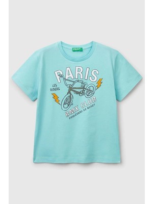 United Colors Of Benetton Erkek Çocuk T Shirt Turkuaz 3I1XG10IJ