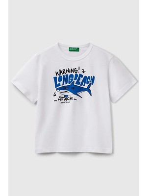 United Colors Of Benetton Erkek Çocuk Tshirt Beyaz 3JERG10JQ