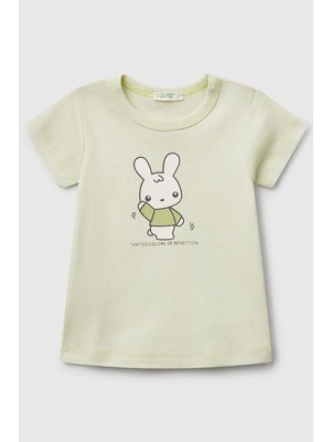 United Colors Of Benetton Kız Bebek T Shirt A.yeşil 3I9WA1062