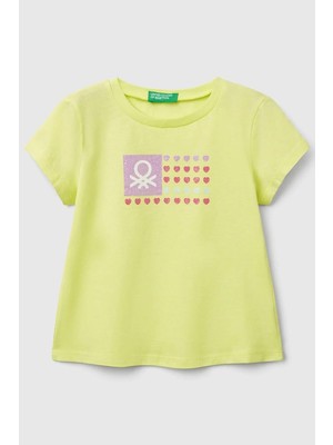 United Colors Of Benetton Kız Çocuk T Shirt Sarı 3I1XG10HU