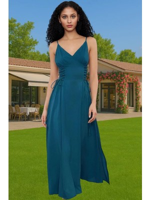 Yazlık Şık Çiçekli Maxi Plaj Elbisesi Rahat Viskoz Kumaş Uzun Ömürlü Mükemmel Uyum Dayanıklı Malzeme