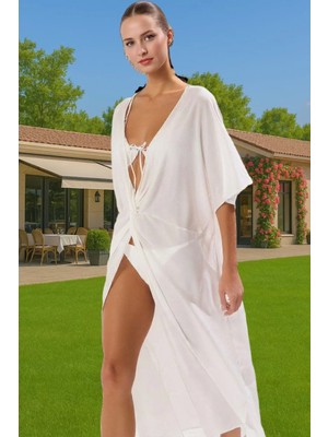 Şık Tek Kol Maxi Plaj Elbisesi Viskoz Kumaş Rahat Kalıp Konforlu Kesim Premium Kalite Modern Stil