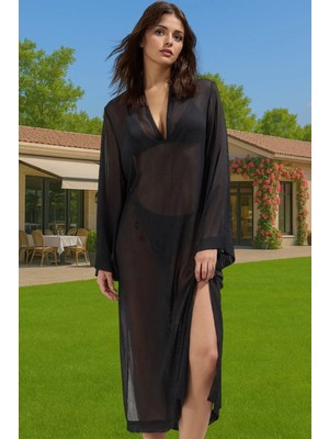 Şık Şifon Maxi Elbise Yazlık Plaj Elbisesi Rahat Tasarım Konforlu Kesim Şık Görünüm Konforlu Kesim