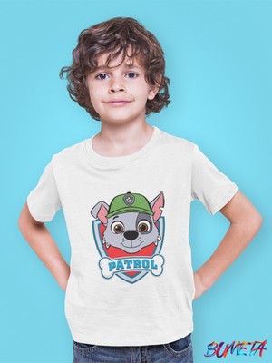 Bumeta Doğa Dostu Kahraman Rocky Paw Patrol Çocuk Tişört T-Shirt