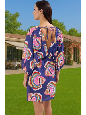 Yazlık %100 Pamuk Mini Elbise Vual Dokuma Tek Kol Balon Özenle Seçilmiş Profesyonel Görünüm