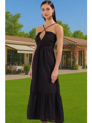 Yazlık Kadın 100 Pamuk Maxi Elbise Etnik Desenli Plaj Günlük Kullanım Için Seçkin Malzeme