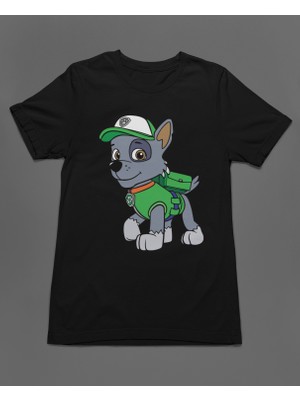 Bumeta Rocky ile Geri Dönüşüm Görevi Paw Patrol Unisex Tişört T-Shirt