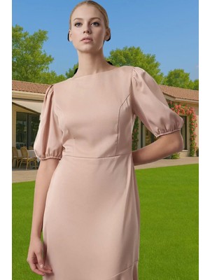 Şık Balık Etekli Saten Abiye Elbise Özel Günler Için Rahat Kullanım Yüksek Kalite Şık Görünüm