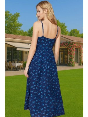 Nefes Alabilir Viskoz A Kesim Midi Elbise Çiçek Desenli Yazlık Günlük Kullanım Için Premium Kalite