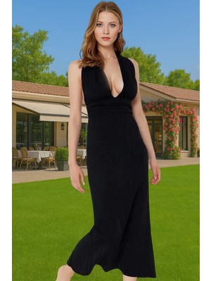 Yazlık Plaj Elbisesi Maxi Boy Keten Karışımlı Şık ve Rahat Seçkin Malzeme Profesyonel Görünüm