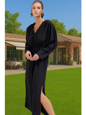 Yazlık Kadın Maxi Elbise Tek Kol Shally Dokuma Çiçek Desenli Profesyonel Görünüm Kaliteli Işçilik