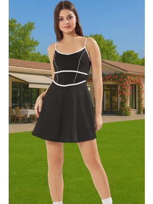 Kadın Spor Elbise Ince Askılı Örme Kumaş Yazlık Mini Boy Dayanıklı Malzeme Konforlu Kesim