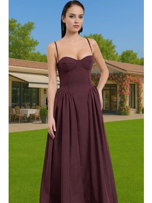 Kadın Yazlık Midi Elbise Poplin Kumaş A Kesim Şık Tasarım Şık Görünüm Rahat Kullanım