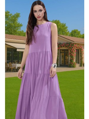 Düz Kesim Kolsuz Viskoz Maxi Elbise Yaz Aylarına Özel Tasarım Premium Kalite Yüksek Kalite