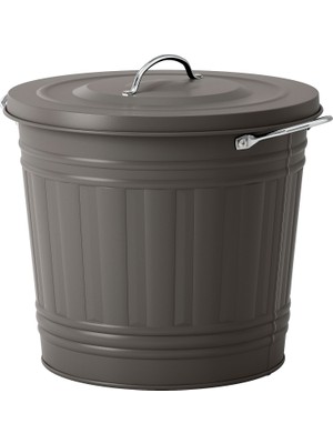 Çöp Kutusu, Gri, 16 Lt, Kapaklı