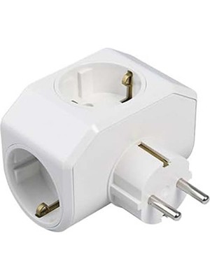 Viko Yonca Plus Beyaz Üçlü Toprak Priz