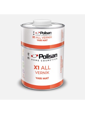 Polisan X1 All Vernik  Yarı Mat Şeffaf 0,60L