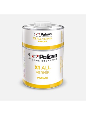 Polisan X1 All Vernik Parlak Şeffaf 0,60L