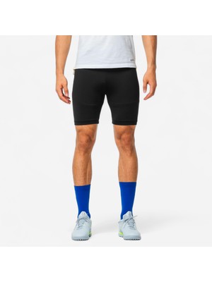 Yetişkin Siyah Taytlı Şort - Keepcomfort 100 - Futbol