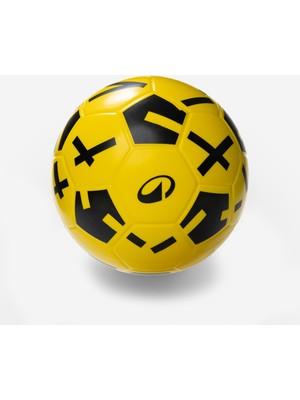 Patlamaz Futbol Topu - 4 Numara - Sarı / Siyah -  Ballground 500